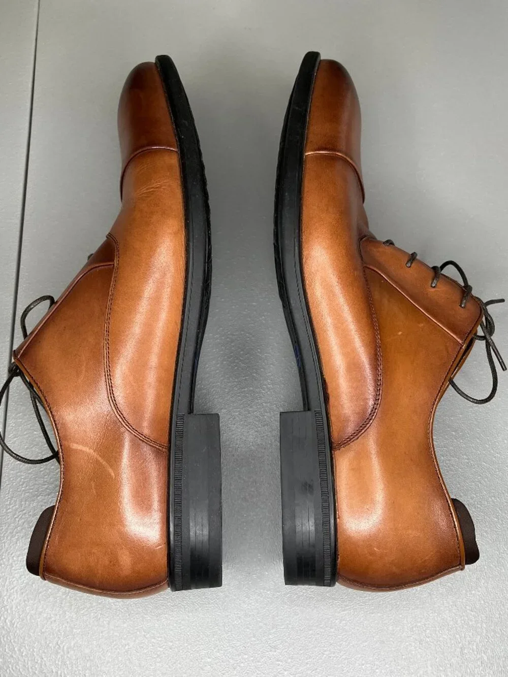 Kenneth Cole Reaction Edge Flex Oxford Dress Shoes Cognac Men’s Size 11